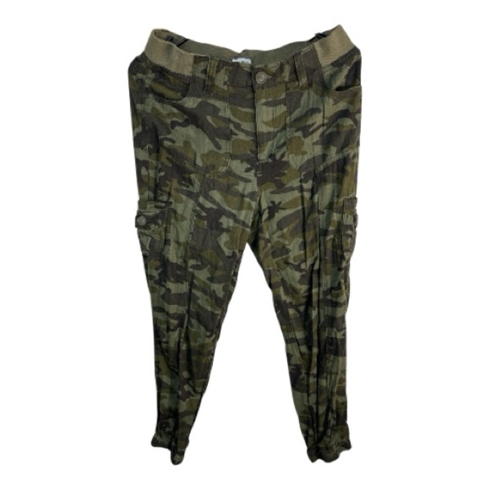 Love, Fire Women’s Camouflage Cargo Joggers with Ribbed Waistband Size S/P Y2K